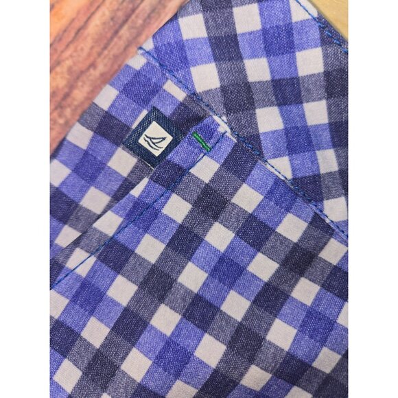 Sperry Mens Bluish Purple Gingham Check Shorts 38 - Picture 5 of 8